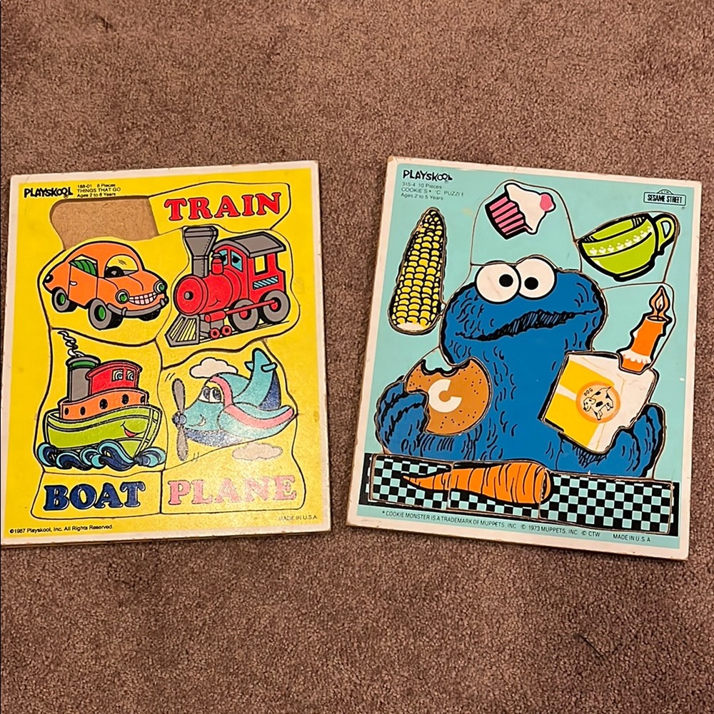 Vintage Playskool Puzzle Game Set